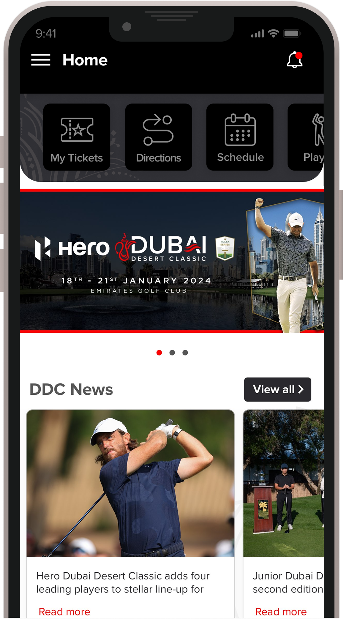Hero Dubai Desert Classic App
