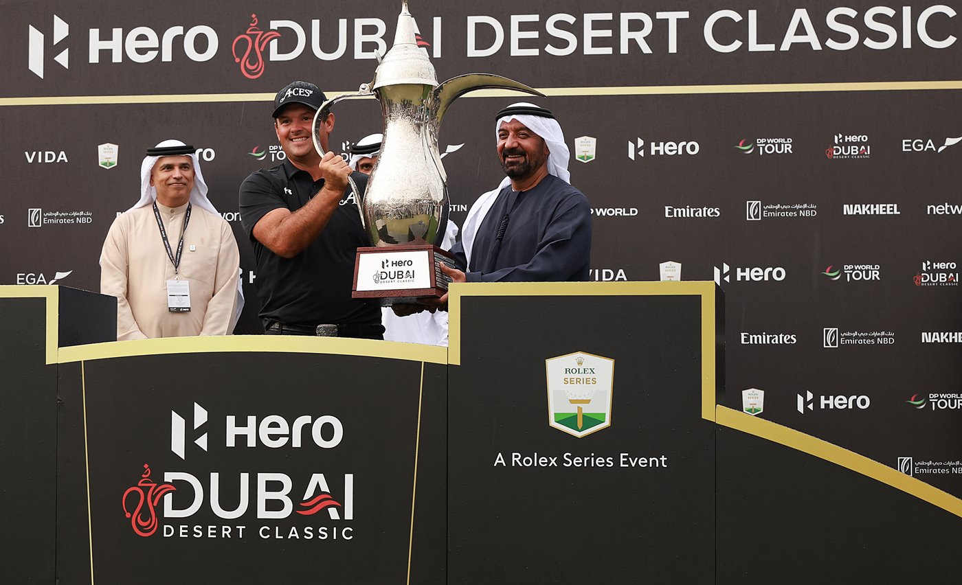 PATRICK REED KEEPS CALM TO WIN BY FOUR SHOTS AT  HERO DUBAI DESERT CLASSIC